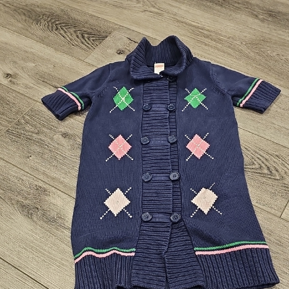 Kids Argyle Sweater Dress